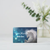 Carte De Visite Equine Blue Horse Care (Debout devant)