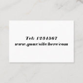 Carte De Visite Equine Blue Horse Care (Dos)