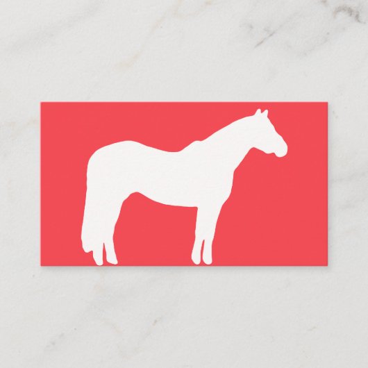 Carte De Visite Equine Business Card Red Professional Looking  (Devant)