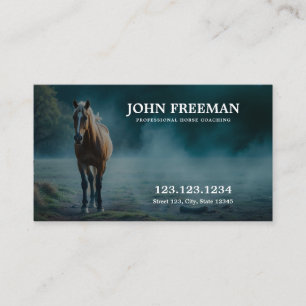 Carte De Visite Equine d'entraînement du cheval du matin