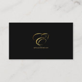 Carte De Visite Équine en or | Monogram E Horse (Dos)