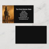 Carte De Visite Equine Horse Boarding Lessons Vet Business (Devant / Derrière)