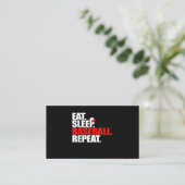 Carte De Visite Équipe cycliste Eat Sleep Baseball (Debout devant)