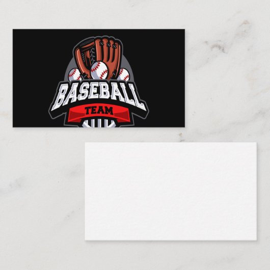 Carte De Visite Équipe de baseball (Devant / Derrière)