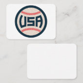 Carte De Visite Équipe de baseball USA (Devant / Derrière)
