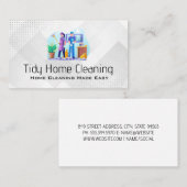 Carte De Visite Équipe de nettoyage | Services à domicile (Devant / Derrière)