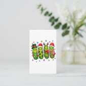 Carte De Visite Équipe de Pickle de Noël (Debout devant)