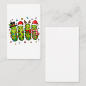 Carte De Visite Équipe de Pickle de Noël (Devant / Derrière)