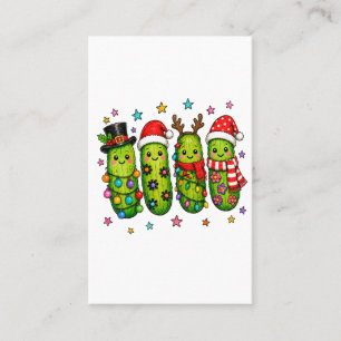 Carte De Visite Équipe de Pickle de Noël