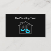 Carte De Visite Équipe de service professionnel de plomberie (Devant)