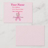 Carte De Visite Équipe de soutien de cancer du sein (Devant / Derrière)