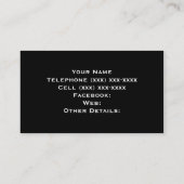 Carte De Visite Équipe de strip-tease Jersey (Dos)