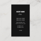 Carte De Visite Équipe de volleyball (Dos)