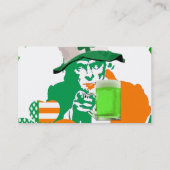 Carte De Visite Équipe d'Irlande américaine (Dos)