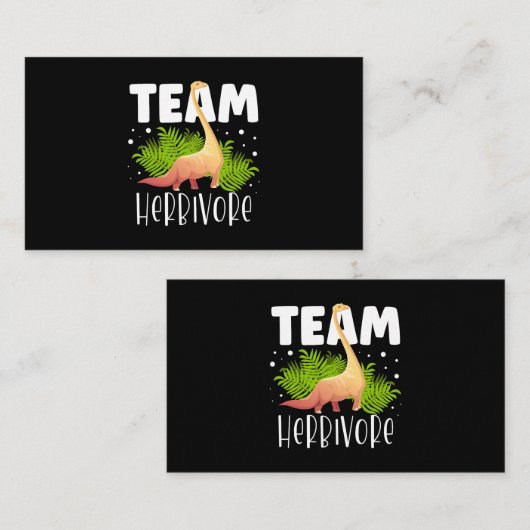 Carte De Visite Équipe Herbivore Brachiosaurus Dinosaure Future Pa (Devant / Derrière)