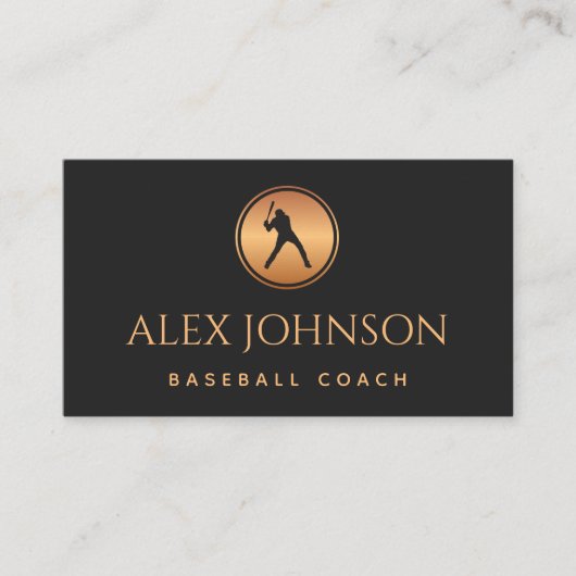 Carte De Visite Équipe professionnelle de baseball Coach Agent Gol (Devant)