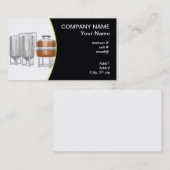 Carte De Visite Équipement de brasserie de bière (Devant / Derrière)