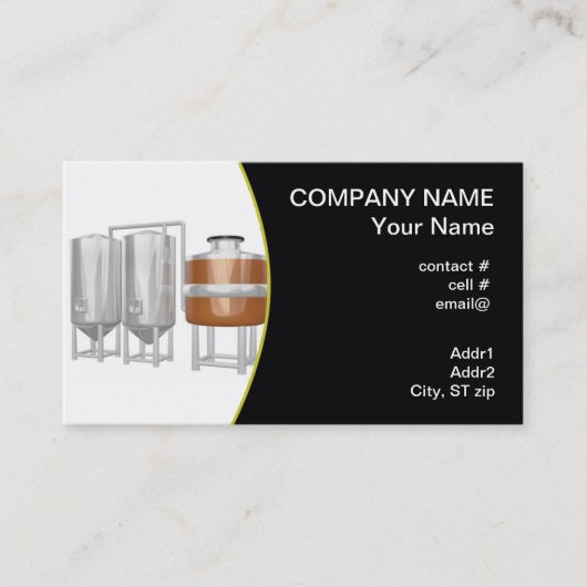 Carte De Visite Équipement de brasserie de bière (Devant)