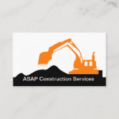 Carte De Visite Équipement de construction Location Thème Excavati (Devant)
