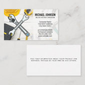 Carte De Visite Équipement de construction | Outils à main pour ré (Devant / Derrière)