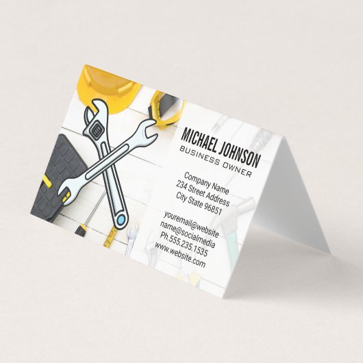 Carte De Visite Équipement de construction | Outils à main pour ré (Devant)