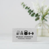 Carte De Visite Équipement de fitness | Poids et gants de boxe (Debout devant)