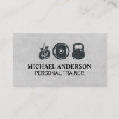 Carte De Visite Équipement de fitness | Poids et gants de boxe (Devant)