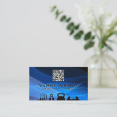 Carte De Visite Équipement de formation | Fitness | QR (Debout devant)