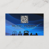 Carte De Visite Équipement de formation | Fitness | QR (Devant)