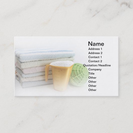 Carte De Visite Équipement de lavage (Devant)