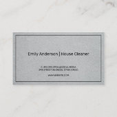 Carte De Visite Équipement de nettoyage des maisons | Logo de nett (Dos)