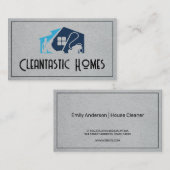 Carte De Visite Équipement de nettoyage des maisons | Logo de nett (Devant / Derrière)