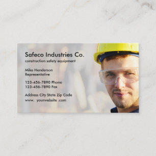 Carte De Visite Équipement de sécurité de construction