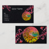 Carte De Visite ÉQUIPEMENT DE SOUFFRE, Papier noir pourpre rouge (Devant / Derrière)