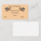 Carte de visite Équipement lourd (Devant / Derrière)