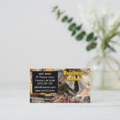 Carte De Visite Équipement lourd noir (Debout devant)