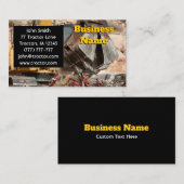 Carte De Visite Équipement lourd noir (Devant / Derrière)