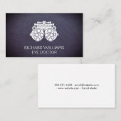 Carte De Visite Équipement Phoropter | Médecin des yeux | Cuir (Devant / Derrière)