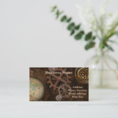 Carte De Visite Équipements en Steampunk, Globe, Compass (Debout devant)