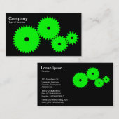 Carte De Visite Équipements - Vert sur noir (Devant / Derrière)