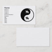 Carte De Visite Équitation de Yin Yang (Devant / Derrière)