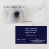 Carte De Visite Équitation équestre d'entraîneur de ferme de (Devant / Derrière)