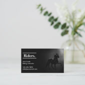 Carte De Visite Équitation noire élégante de cheval (Debout devant)
