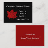 Carte De Visite Érable canadien (Devant / Derrière)