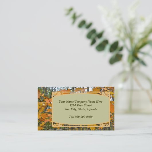 Carte De Visite Érable d'automne (Debout devant)