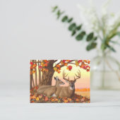 Carte De Visite Érable d'automne du cerf blanc (Debout devant)