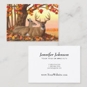 Carte De Visite Érable d'automne du cerf blanc (Devant / Derrière)