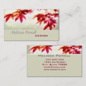 Carte De Visite érable japonais art de la nature (Devant / Derrière)