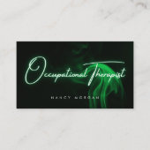 Carte De Visite Ergothérapeute Green Neon (Devant)
