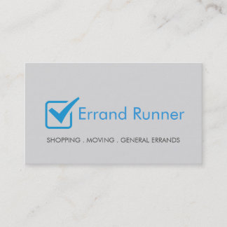 Carte De Visite Errand Runner